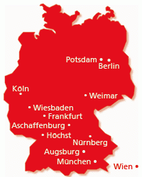 Augsburg, Berlín, Kolín, Norimberg, Wiesbaden (14 – 17 r.)